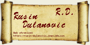 Rusin Dulanović vizit kartica
